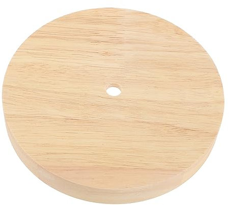 Housoutil Base De Lampe De Table En Bois Massif Ronde 15Cm Avec Socle Stable Compatible E27 E14 Pour Lampe De Bureau Et Décoration Intérieure Diy