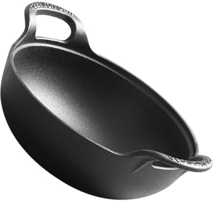 BESPORTBLE Gusseisen- -Ofen-Topf Antihaftbeschichtete Wok-Pfanne Mit Griffen 9 8 Zoll Runder Kochtopf Gusseisen-Kochtopf Camping-Kochgeschirr Bratpfanne