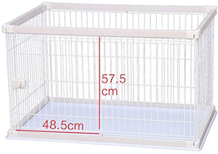 Hundehütten, Hundekäfig, für den Innenbereich, Katzenhaus, Zuhause, kleine und mittelgroße Hunde, Haustier-Hundezaun, großer Raum, einfach zu montieren und leicht zu reinigen (weiß 97,5 x 66,5 x 71 cm