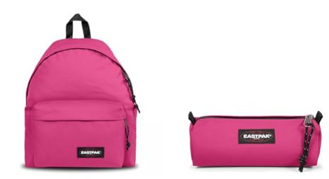EASTPAK PADDED PAK'R Zaino, 27 L - Pink Escape (Rosa) & BENCHMARK SINGLE Astuccio, 27 L - Pink Escape (Rosa)