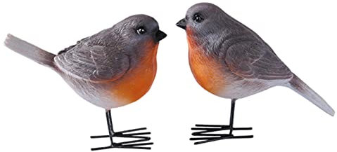 STOBAZA 2stücke Künstliche Vogel Statue Vogelfigur Schreibtisch Deko Wohnraum Dekoration Vogel Handwerk Requisiten Kleine Figur Ornament Für Garten Balkon