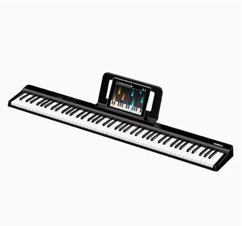 TERENCE E Piano 88 Tasten Keyboardpiano mit Ständer Tragbares Piano Halbgewichtete Tastatur Für Anfänger und Experten geeignet Integrierte Video- und Audioaufnahmefunktion Bluetooth-MIDI-Schnittstelle