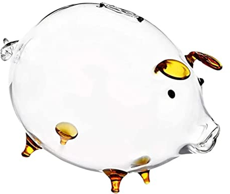 ibasenice Transparenter Spardose Gold Ohr Schwein Aus Langlebigem Glas Klare Münzbox Für Schreibtisch Kreative Dekoration Und Geschenkidee