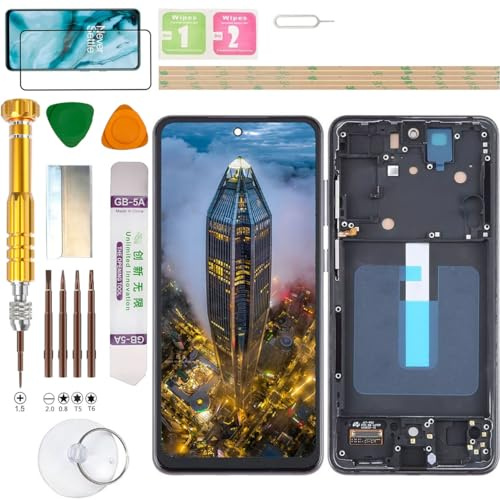 Gadget Troops Kit de repuesto de pantalla LCD (sin huellas dactilares) para Samsung Galaxy S21 FE 5G SM-G990B/DS, G990B2/DS, G990U, G990U1, G990W, G990U2, G990W2, G990U3 (grafito)