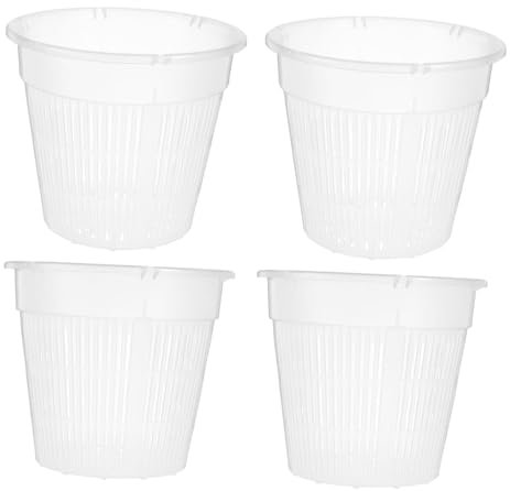 Toyvian 4stücke Hydroponic Netztopf Für Gemüse Ersatz-pflanzkörbe Aus Kunststoff Erdfreie Anzuchtbecher Blumentöpfe Für Balkon Und Garten Mit Wurzelkontrollsystem Für Hydrokultur