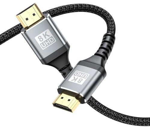 Vocdikficy Ultra HD HDTV 8K Compatibile 2.1 48 Gbps Multifunzione per Monitor Computer TV 2M