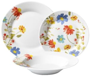 Servizi di Piatti da Tavola in Ceramica Losanna 18 Pezzi