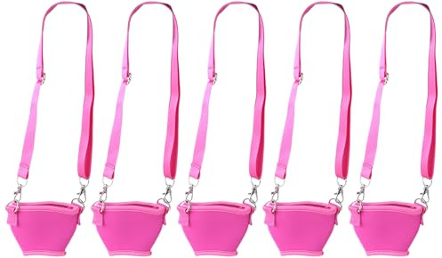 5Pcs Portabicchiere Portatile Isolatore Titolare Collana Regolabile Bicchiere Da Vino Cordini Bevanda Con Tracolla Tazza Portatile