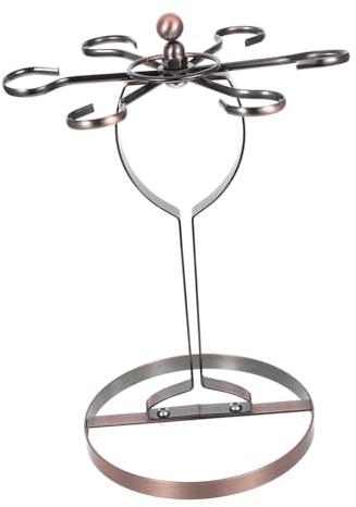 DECORNIJIA Portabicchieri Sospeso in Ferro Per Calici Di Vino Supporto Da Parete Stabile in Anticato Porta Calici Elegante Per Cucina Bar e Sala Pranzo
