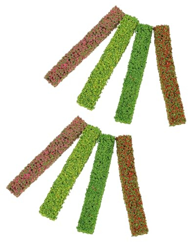 HOMSFOU Tiras de Arbustos en Miniatura 8 Piezas Multicolor para Decoración de Mesa de Arena, Material DIY para Paisajes en Miniatura, Accesorios para Escenario y Modelismo Artesanal