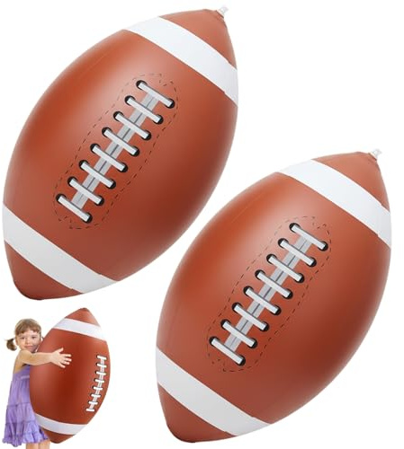 Confezione da 2 palloni da calcio gonfiabili, pallone da calcio gonfiabile jumbo da 27 pollici per giochi in spiaggia, piscina, feste, palloni sportivi in PVC per attività all'aperto, pallone d