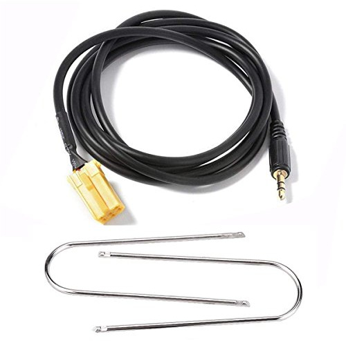 AUX Line In Adapter Kabel,Geekerchip 3.5mm AUX Audio Kabel Adapter,zum Anschluss des Mobiltelefons oder MP3-Players an Ihr Auto, Adapter für FIAT Grande Punto 159(2007-Now)(1,5m,Schwarz)