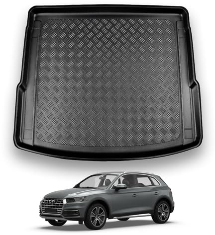 NOMAD Boot Liner Mat for Audi Q5 2017-2024 | Tailored PE Car Boot Protector Tray, Waterproof Raised Edge Trunk Mat, Easy Clean Cargo Floor Liner