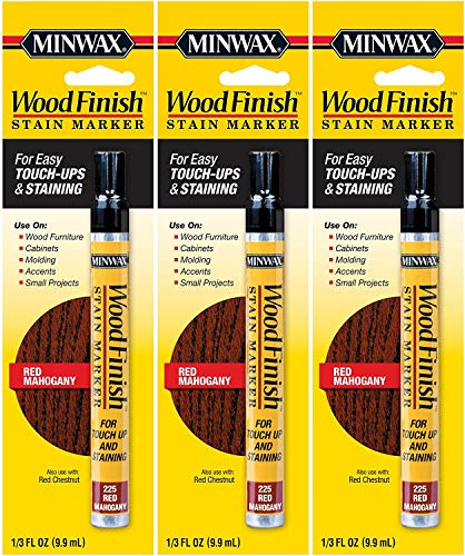 Minwax 63484000 Wood Finish Stain Marker, Red Mahogany - 3 Pack