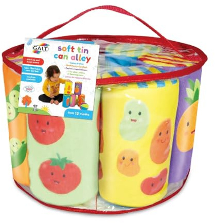 Galt Toys, Soft Tin Can Alley, Baby Activity Toy, Ages 12 Months Plus