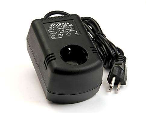 Simran SM-1P100GS Step Up Voltage Converter Transformer with German Schuko Outlet, Converts 110V to 220V, 100 watts