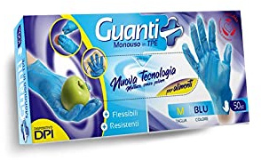 Di Canio Store GUANTI MONOUSO IN TPE 50 PZ BLU TG. M