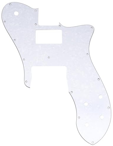 Musiclily Pro 16 Löcher Einzel H Schlagbrett Pickguard 4-lagig White Pearl | für USA/Mexico Fender 72 Tele Custom Style E-Gitarre
