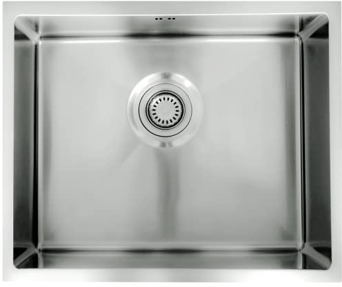 Essebagno Luisa lavello a vasca singola 55x45 inox acciaio spazzolato