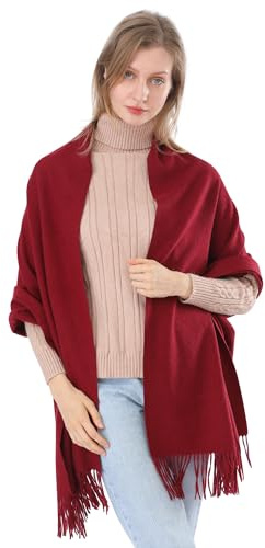 ACNCN Womens Cashmere Scarf Pashmina Shawl Wraps 300g Extra Large Cashmere Thick Scarves for Winter