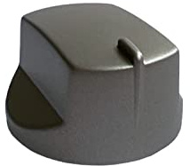 eRicambi, Manopola Fuochi Gas Silver per Piani Cottura Adatto per Ariston Hotpoint Indesit C00287314, Innesto 8 (mm) per Modelli 7HTD640ICEIXHA TD640SICEIXHA TD751SICEIXHA