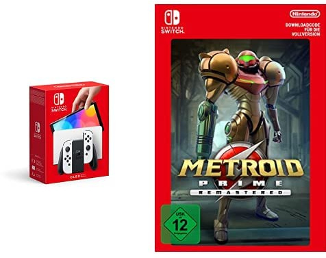 Nintendo Switch-Konsole (OLED-Modell) Weiß + Metroid Prime Remastered Standard | Nintendo Switch - DLC