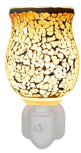 Aroma Haven S2 Electric Wax and Oil Burner | Mosaic Plug In Wax Melter & Essential Oil Warmer Diffuser | Aromatherapy Night Light for Home & Bedroom Decor Plug-In Wax Warmers Melts (Crackle Rustic)