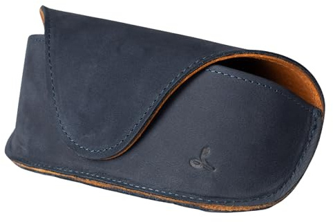 Snakehive Leather Glasses Case for Women and Men - Real Leather Large Sunglasses Case - Glasses Case Soft Finish for Reading Glasses Spectacles Sun - Handmade in Europe