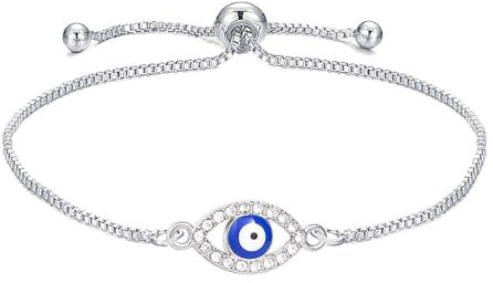 Evil Eye String Bracelet - Handmade Black Protection and Lucky Friendship Bracelets - 1 Piece