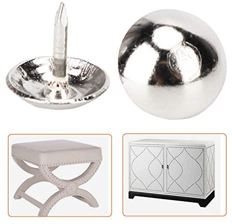 300 Stück Retro-Eisen-Silber-Weiß-Polsternägel Zur Befestigung Im Klassischen Stil, Perfektes Dekorationszubehör, für Wohnmöbeldekoration, Kunsthandwerk, Schmuckschatulle