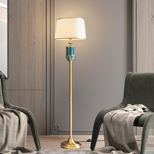 Chao Zan Stehlampe, Wohnzimmerlampe mit Fußschalter Bettlampe, Leselampe, Augenschutz Standleuchte für Wohnzimmer Schlafzimmer Büro Sofa (Grün)