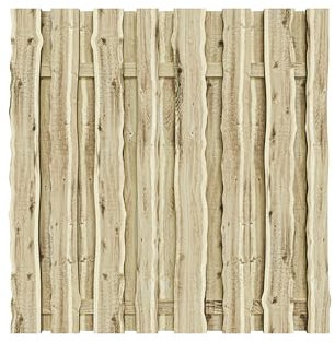 Woodtex │ Sichtschutzzaun │ Gartenzaun Bretterzaun Kiefer │ kesseldruckimprägniert grün │ 180x180x5,4cm │ wetterfest & rustikales Design │ Nadelholz Zaunelement für Garten & Terrasse