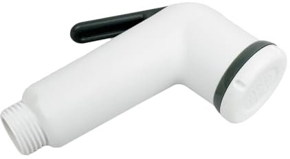 GATE14® Doccetta Doccia per Barca o Camper con Soffione a Risparmio Idrico (Connettore Dritto - Bianco/Grigio)