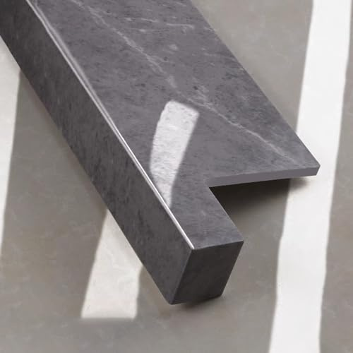 Copertura per davanzale della finestra, in acrilico composito, effetto marmo grigio, di ricambio, per rivestimento di piastrelle, estensore per davanzale, 70 x 20 cm
