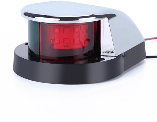DONGKER Bootsnavigationslichter, 1 Stück Rote/Grüne Marine LED Buglichter, IP67 Wasserdicht, Rostbeständig 12V Boote Positionslichter für Marine, Ponton, Yacht, Schiffskajak