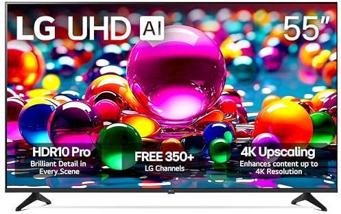 LG 55UA7700P 55 inch Class UA77 Series LED AI 4K Smart webOS TV (2025)