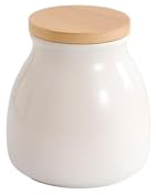 YOUSIS Azucarero con tapa, salero de cerámica de porcelana, moderno recipiente de sal, salero, salero, pequeño recipiente para café, hermético, para té, leche y azúcar, juego de 300 ml