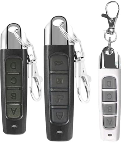 Duplicatore di telecomando 4 in 1 Duplicatore di telecomando portatile per garage da 3 pezzi 433 MHz per auto Apri cancello universale con alloggiamento antiscivolo e gancio