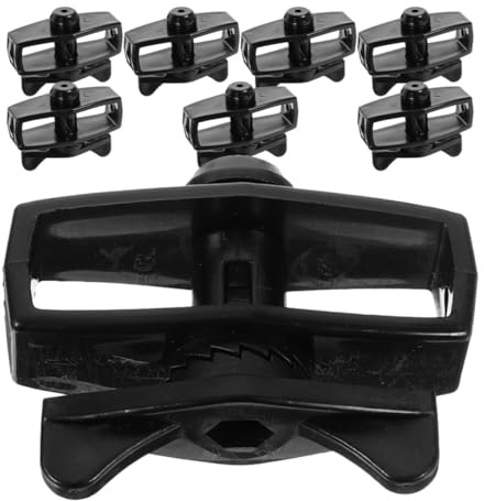 OSALADI Tendeur de Fil en Plastique Noir, Lot de 8 Clips Câbles Robustes et Portables pour Clôture Électrique Extérieure, Outil de Tension Polyvalent pour Jardin et Ferme, Serrisseur