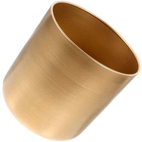 TOYANDONA Rustic Metal Flower Vase Bucket Copper Alloy Planter for Home Décor and Housewarming Floral Arrangements