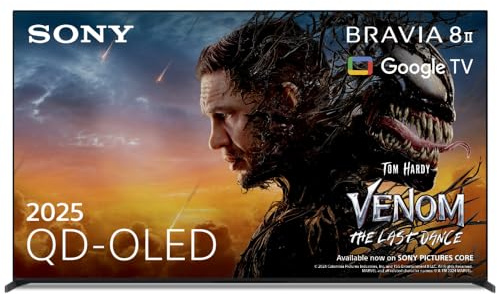 Sony BRAVIA 8 II 55 QD-OLED, K55XR8M25BP (2025), 4K HDR Smart TV, AI XR Processor, Acoustic Surface Audio+, Dolby Vision/Atmos, IMAX Enhanced, Apple AirPlay 2, Eco Dashboard (Renewed)