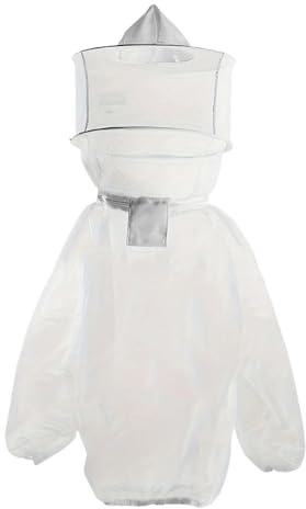 Professionell biodlardräkt som andas biodlingsdräkt: professionell transparent skyddsjacka med huva för säker biodling