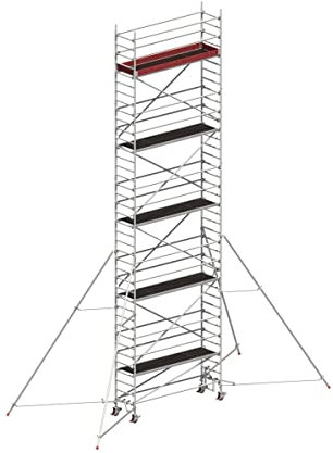 Layher Uni Standard Alu-Fahrgerüst P2 1401149 - mit Gerüststützen 5 m - Arbeitshöhe 11,20 m