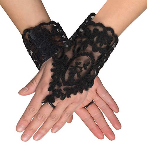 Boland 03160 - Paar Spitzen Handschuhe Handgelenk Florence