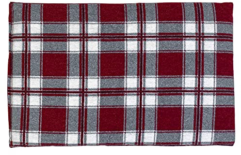 GIRAFFENLAND Körnerkissen 30 x 20 cm, Flanell karo-rot - Körner Wärmekissen für Mikrowelle und Backofen - 30x20cm, Weizen