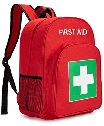 Jipemtra Erste-Hilfe-Rucksack, Rot, 40 x 30 x 15 cm, für Camping, Wandern, Trekking, Abenteuer, Zuhause, Gesundheit