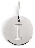 SINGULARU - Mini Medallion Letter Plata. Colgante Inicial en Plata de Ley con Acabado Baño de Rodio. Combinable con Collar .. Joyas para Mujer. Letra A-Z