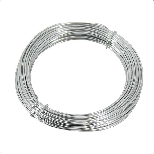 Rekord Bindedraht aus Stahl (Silber, verzinkt), Gesamtlänge: 20 Meter, Durchmesser: 1,2 mm, witterungsbeständig, vielseitig einsetzbar, Basteldraht, Spanndraht