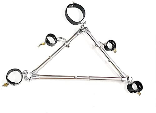 ROLOL Gebundenes Stativ Restraint-Set, Handschellen/Fußfesseln/Neck Collar Verstellbare, Fesseln Restraints mit Metall Fesselstange -Handschellen