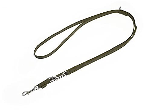 Mystique® Gummierte Umhängeleine Leine 15mm Standard Karabiner (3m, Khaki)
